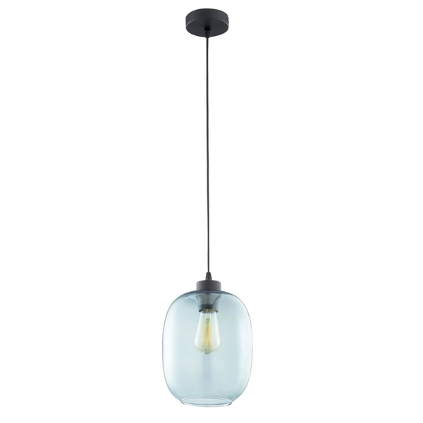 Wisząca lampa do salonu Elio 3182 TK Lighting owalna szklana niebieska