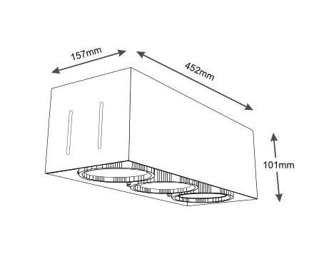 Oczko LAMPA podsufitowa KOMORO 3310 Shilo prostokątna OPRAWA podtynkowa do zabudowy WPUST czarny