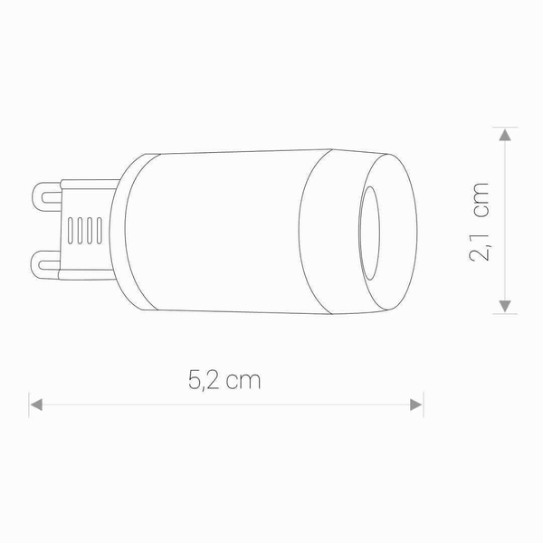 Żarówka LED sztyft 8447 Nowodvorski G9 kapsułka 3W 280lm 230V 4000K biała neutralna