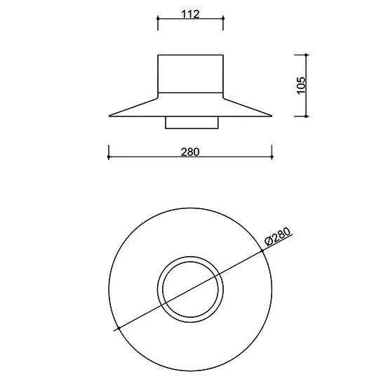 Modernistyczna ścienna lampa Caponio CPWA11000 okrągła kapelusz biały