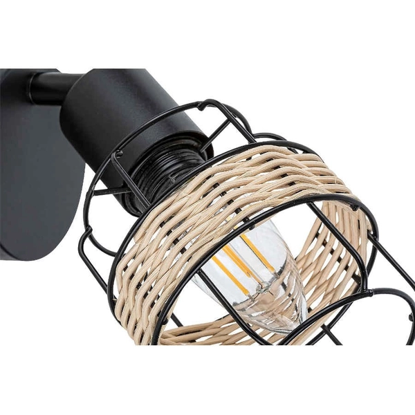 Regulowana LAMPA ścienna INDIANA 5281 Rabalux loftowy kinkiet do salonu czarny
