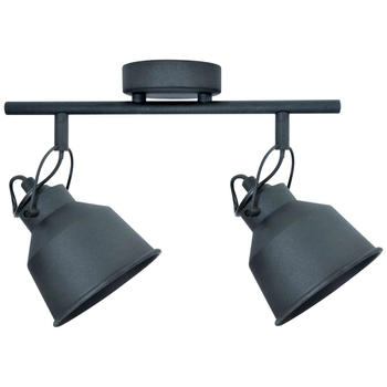 Plafon LAMPA sufitowa NIKO 2 311825 Polux metalowa OPRAWA industrialna listwa regulowane reflektorki czarne