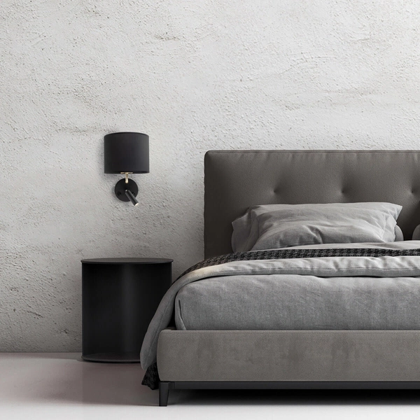 Naścienna lampa Richi 4234 loftowa tubka regulowana czarna złota