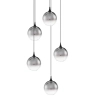 Szklana lampa wisząca LURVELA LE45130 LED 20W 3000K szara czarna