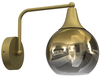 Lampa ścienna Monte MLP8399 kulisty klosz przydymiony złoty