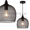 Industrialna LAMPA wisząca MESH 43404/22/30 Lucide metalowa OPRAWA zwis siatka kopuła loft czarna straiton