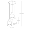 Lampa zwis kaskadowa TOLEDO 74405/13/62 Lucide miedziana bursztynowa