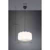 Salonowa lampa wisząca MADELINE R31971901 materiałowa czarny biały