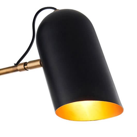 Regulowana lampa na ścianę Navren 93145 do czytania mosiądz czarny