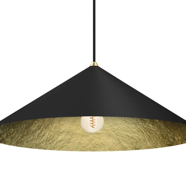 Lampa zwisająca nad stół FUJI MLP0646 do jadalni trójkątna czarna