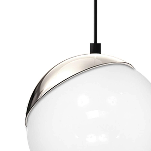 Wisząca LAMPA loftowa SFERA MLP4673 Milagro szklana OPRAWA skandynawski ZWIS kula ball biała