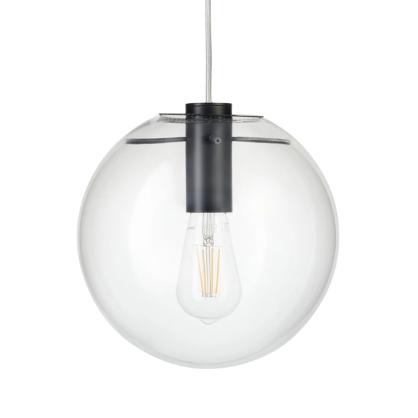 Skandynawska lampa wisząca Tonda ST-8722P-S black Step kula przezroczysta