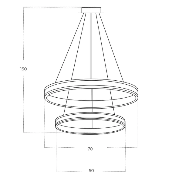 Podwójna lampa wisząca RIO AZ5779 Azzardo LED 86W 3000K okrąg czarny złoty