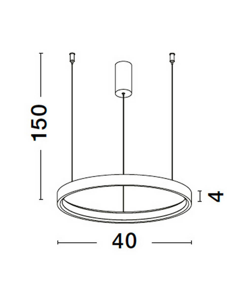 Lampa wisząca ZACAPU LE42789 obręcz nad stolik LED 30W 3000K złota