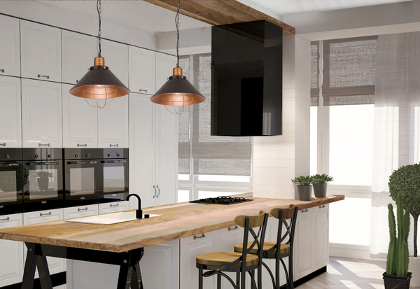 Czarna lampa wisząca Garret 6443 metalowa na łańcuchu do salonu