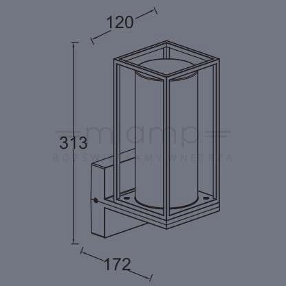 Ścienna LAMPA ogrodowa FLAIR 5288801012 Lutec zewnętrzna OPRAWA elewacyjna outdoor IP44 czarna przezroczysta