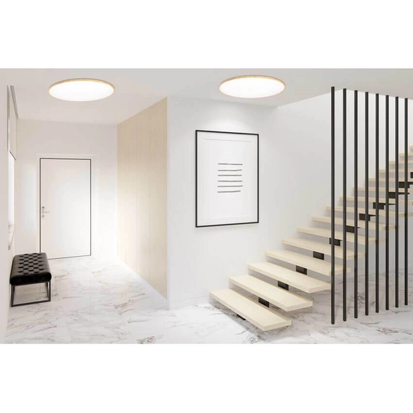 Plafon sufitowy do salonu Tens 16-33949 LED 24W 3000-6000K drewniany