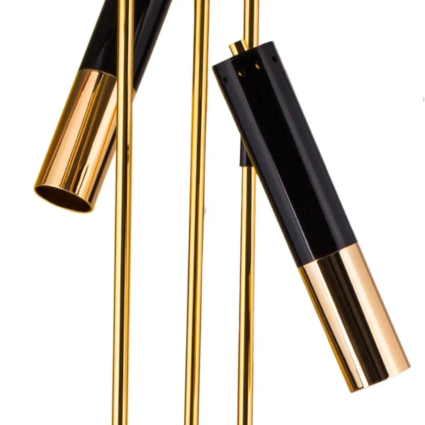 Podłogowa lampa regulowana Golden pipe ST-5718-3 Step tuby złota czarna