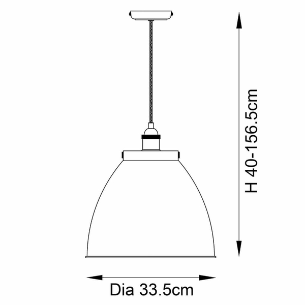 Wisząca lampa retro Franklin 98749 Endon do jadalni czarna cyna