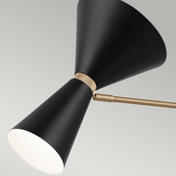 Podwójna lampa wisząca nad stół Phix KL-PHIX-2-LINEAR-CBB regulowana czarna