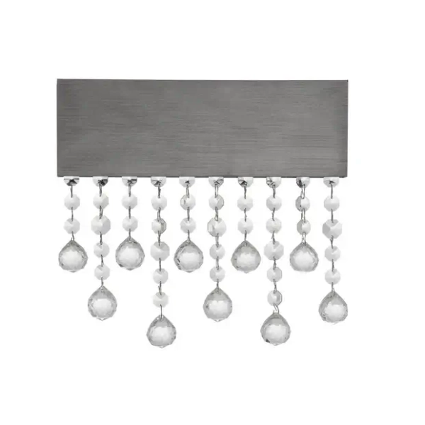 Kinkiet ścienny glamour OLEVIRA LE45150 LED 15W 3500K kryształy szare