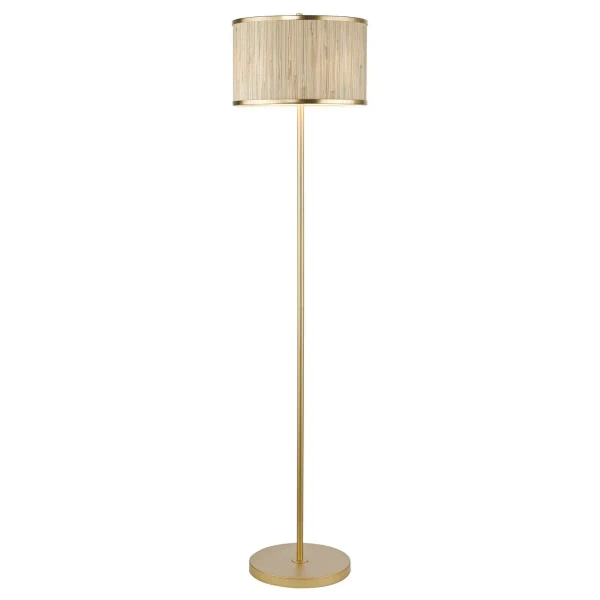 Stojąca podłogowa lampa Fernella FEN4935 do salonu trawa morska złoty