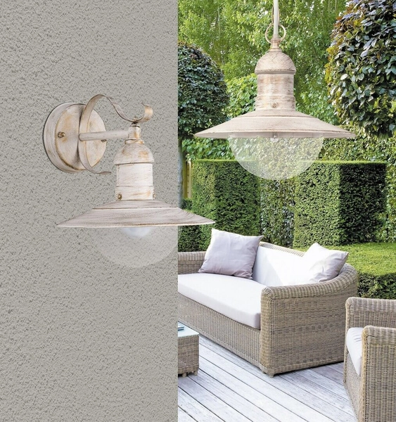 Elewacyjna lampa ścienna Oslo 8681 industrial do ogrodu biała