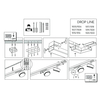 System modułowy z lampami Drop 1026 BROSline metalowy biały