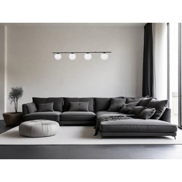 Nowoczesna lampa wisząca Ubeda LED 26W 3200K do pokoju czarna biała