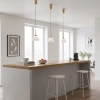 Wisząca lampa do salonu Montiela PND-34374-1-HBR LED 5W 3000K złoty biały