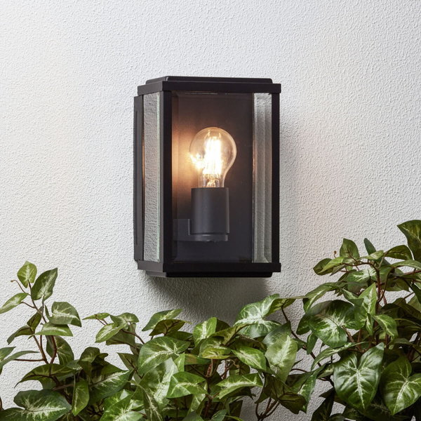 Prostokątna lampka ścienna Gaia 44480/06 na zewnątrz czarny
