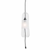 Zwisowa lampa do salonu Mauri P0588 przezroczysta czarna