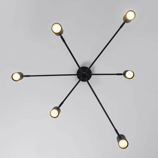Lampa sufitowa SNOW LP-731/6P BK Light Prestige metalowe sticks czarne