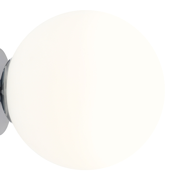 Kulisty kinkiet szklany Ball 1076C4_S Aldex lampa do pokoju biała chrom