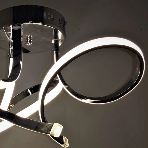 Plafon LAMPA sufitowa VEN P-X 9812/3 CR-42W metalowa OPRAWA wstążki LED 42W 4000K chrom