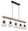 Wisząca lampa drewniana Mina 15326-5N czarna drewniana