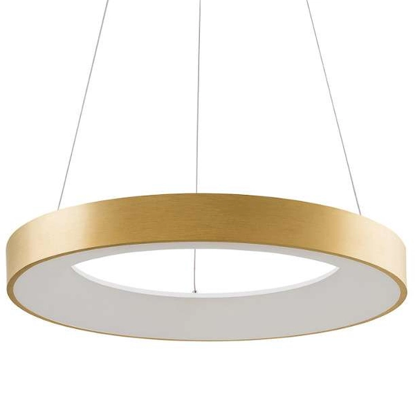 LAMPA wisząca GIULIA 5304-840RP-GD-3 Italux metalowa OPRAWA okrągła LED 40W 3000K zwis pierścień ring złoty