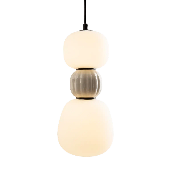 Ledowa lampa wisząca Modern P0627 LED 12W 3000K do jadalni jasny szary