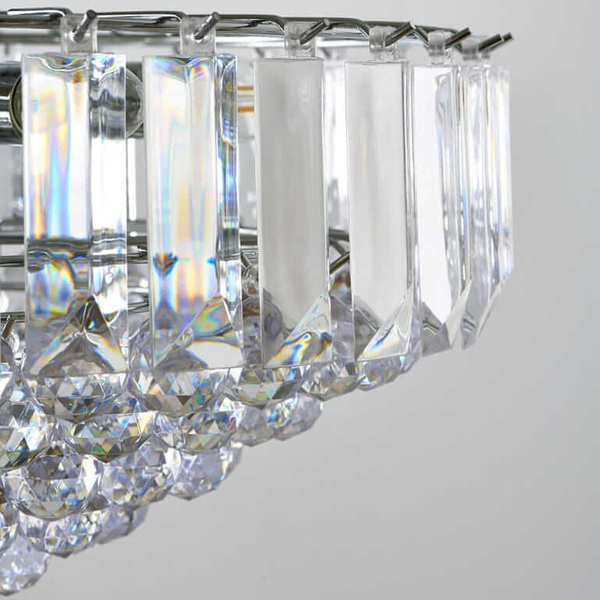 Lampa wisząca glamour Fargo FARGO-18CH kryształowa chrom przezroczysta