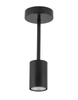 Minimalistyczna lampa sufitowa Luis czarna tuba do salonu