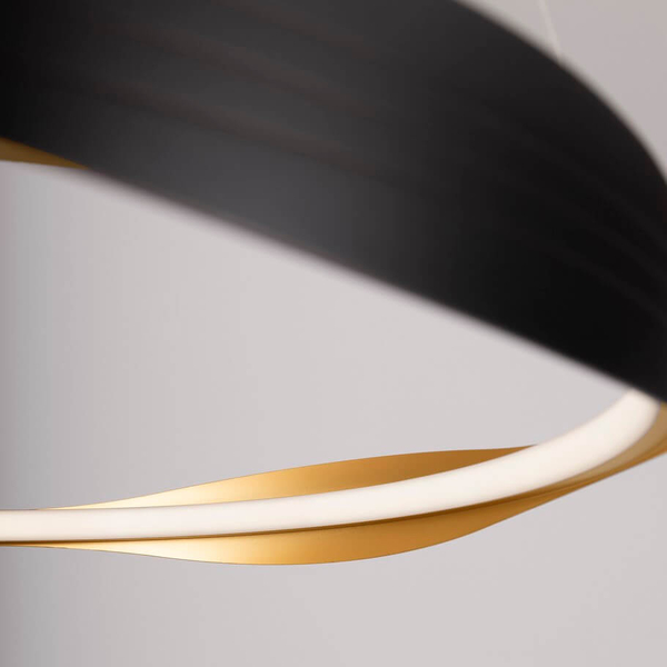 Wisząca lampa SATIPO LE44470 LED 32W 2700-5000K fala czarna złota