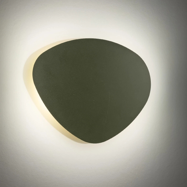Minimalistyczna lampa na ściane 10631 kamień owalny czarny