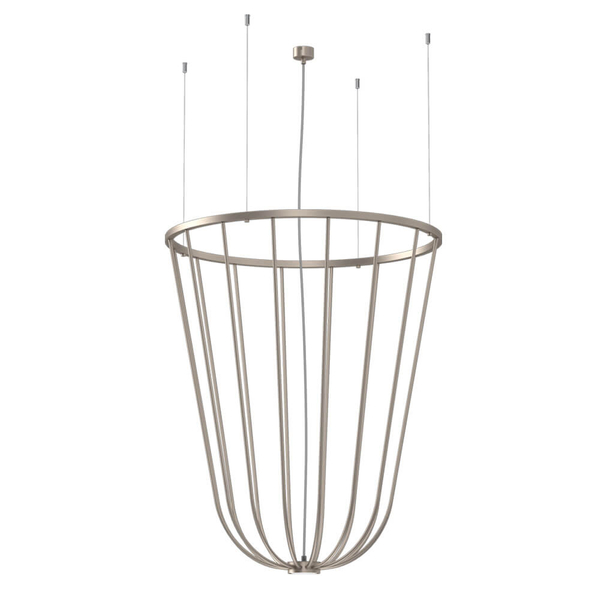 Lampa zawieszana nad stół no. Moon 5144 Shilo metalowa platyna