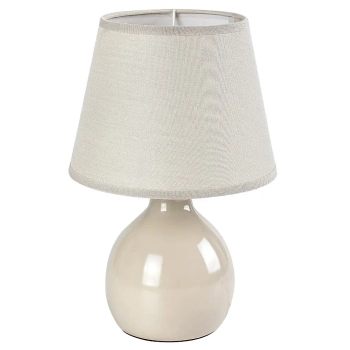 Ceramiczna lampa nocna Ingrid 74076 do czytania abażur beżowy