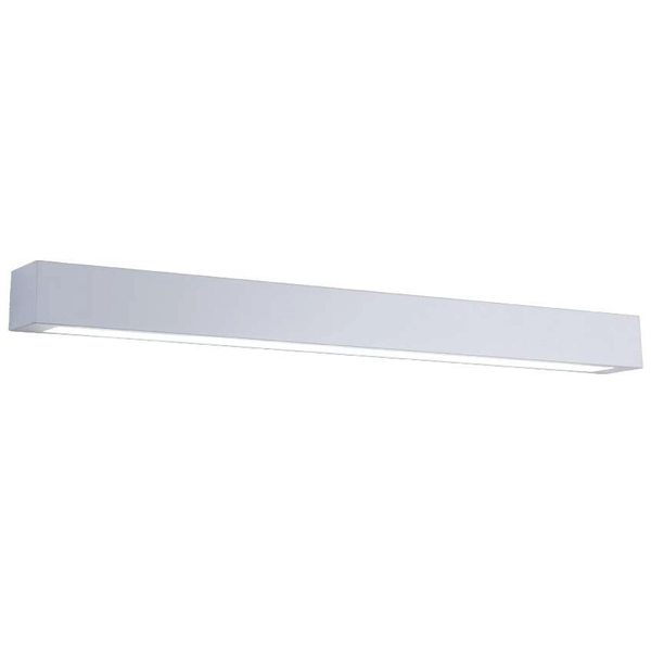 Kinkiet LAMPA ścienna IBROS GS-LWA-18W WH Light Prestige prostokątna OPRAWA metalowa LED 18W 4000K IP44 belka biała