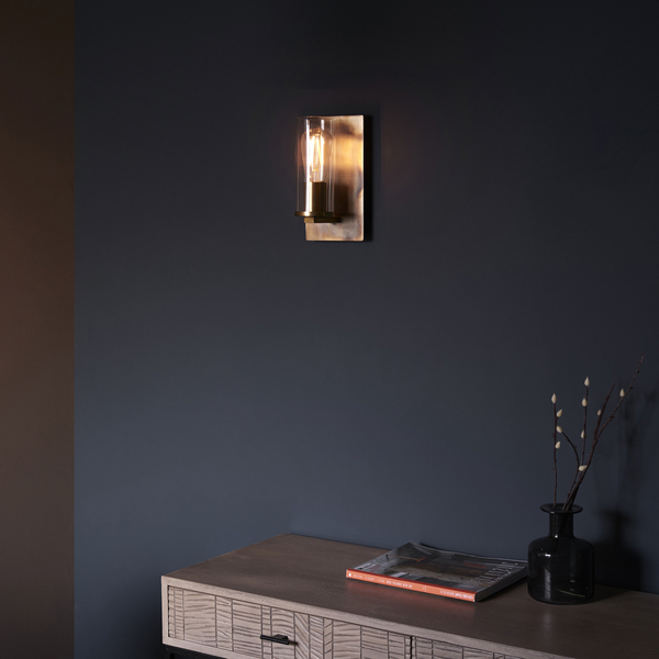Ścienna lampa L&-190600 Light& industrialna brąz patyna