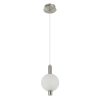 Kulista lampa wisząca Lenti PND-83631-1-SC-WH LED 7W 3000K biała srebrna