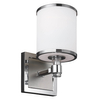 Szklana lampa ścienna FE-PROSPECT-PARK1 do holu nikiel chrom