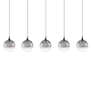 Wisząca lampa kulista LURVELA LE45131 LED 20W 3000K szara czarna