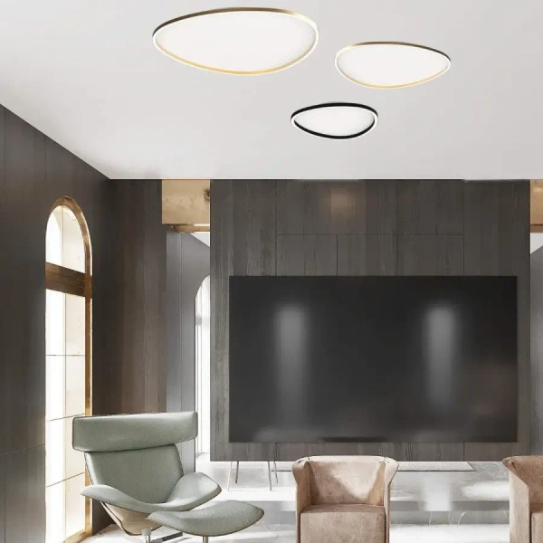 Ledowa lampa natynkowa 23213 LED 58W 3000K owalna złoty